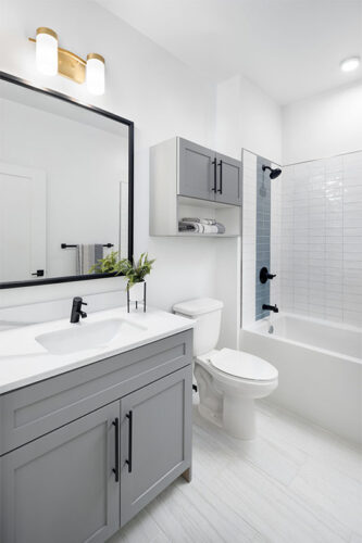 Full bathroom with a tub