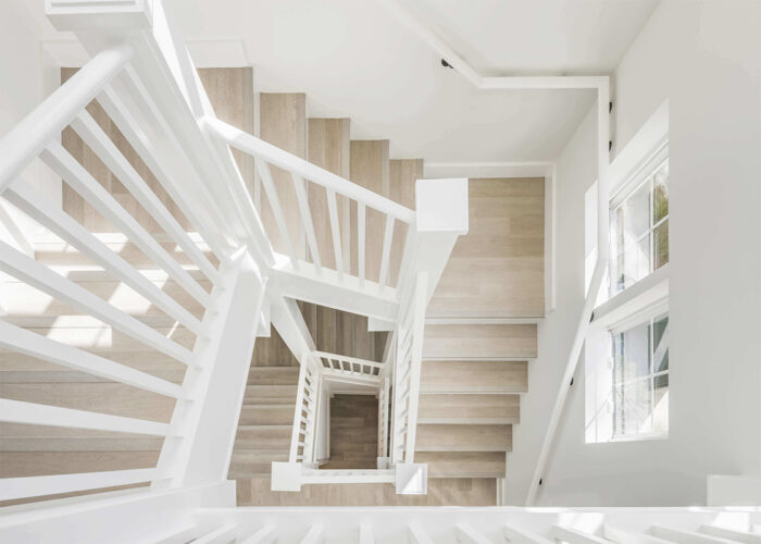 View of stairs from up above