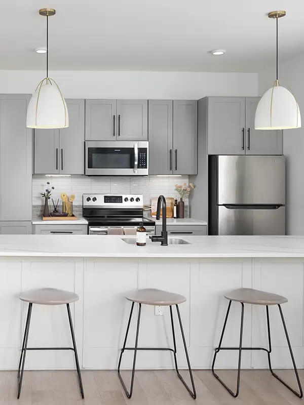 Kitchen with a breakfast bar